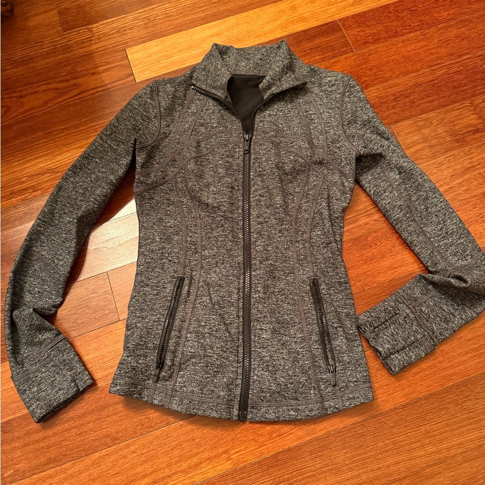 Lululemon Define Jacket Women's Sz 6 Luon Heathered Black Full Zip